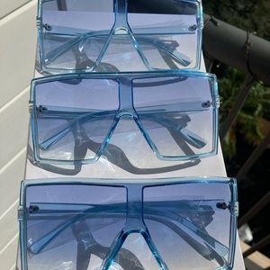 Blue Wavey Ocean Shades Sunglasses
